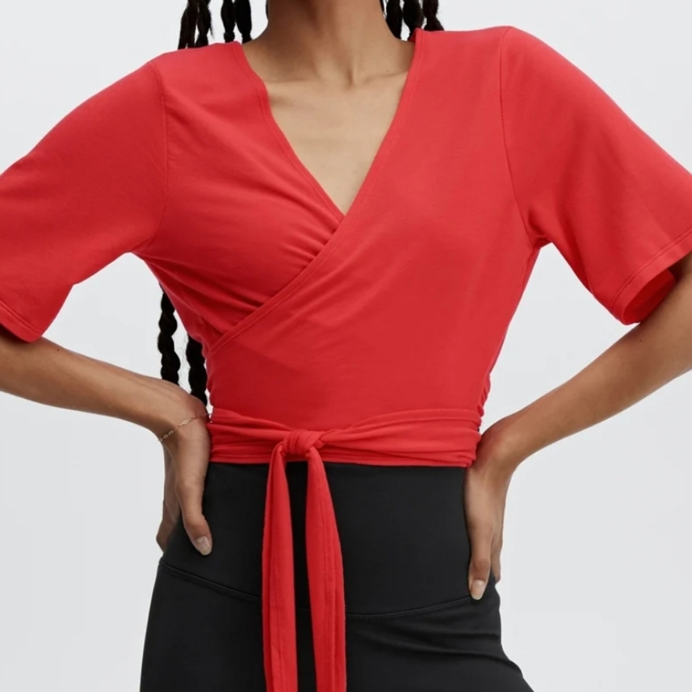 Fabletics Laila wrap crop top XXL